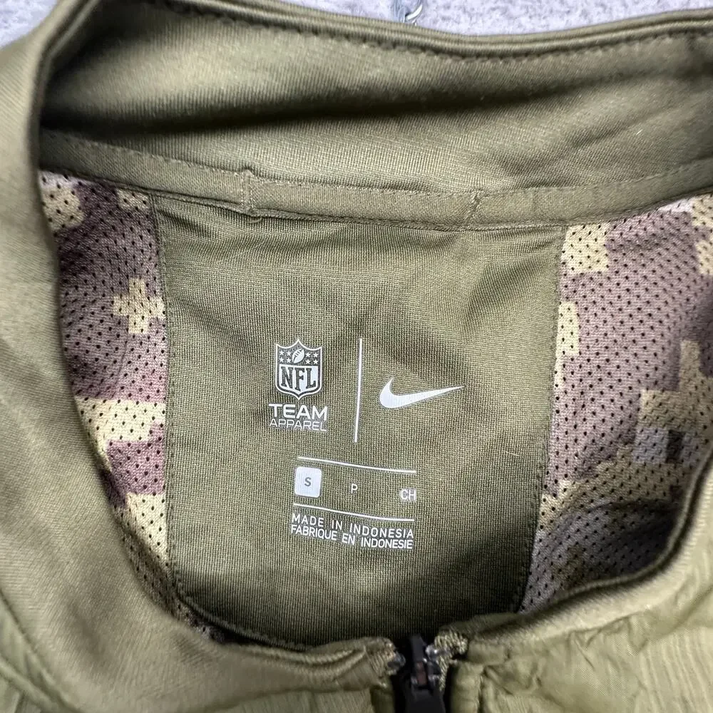 Denver Broncos Jacket Mens Small Olive Green NFL Nike Salute to Service Military